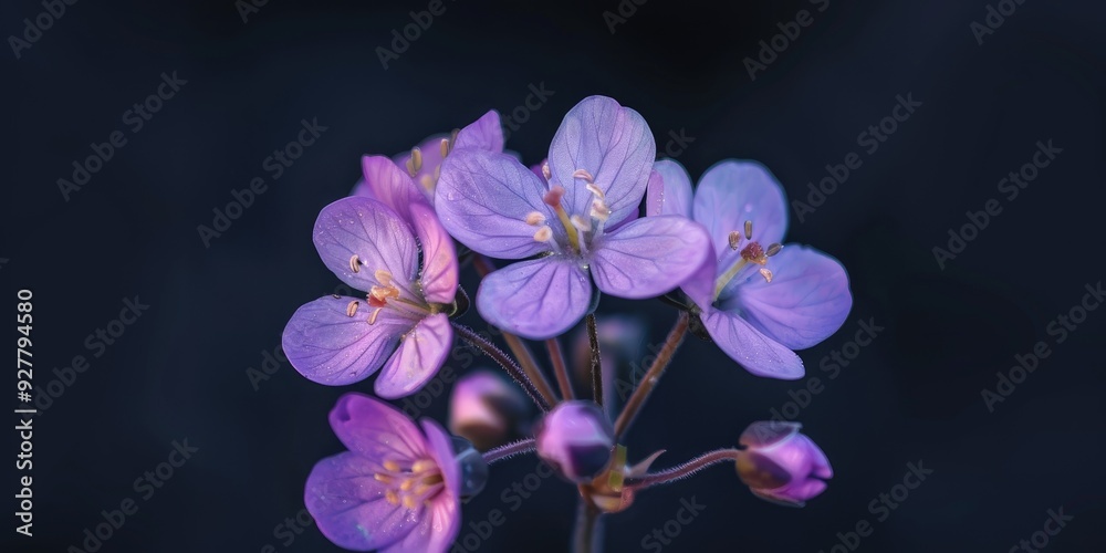 Small purple cuckoo flower from above Shallow depth of field Small purple cuckoo flower from above Shallow depth of field