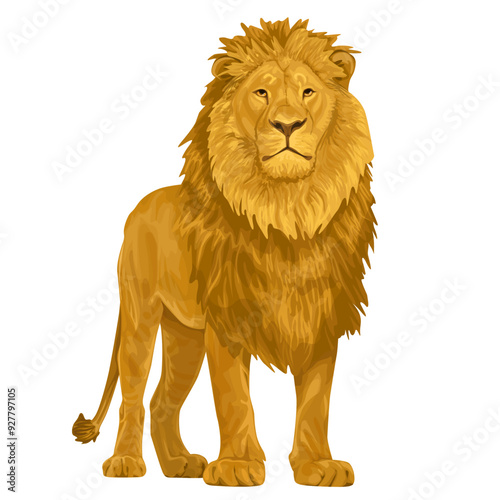 beautiful lion realistic animal lion of Africa	
