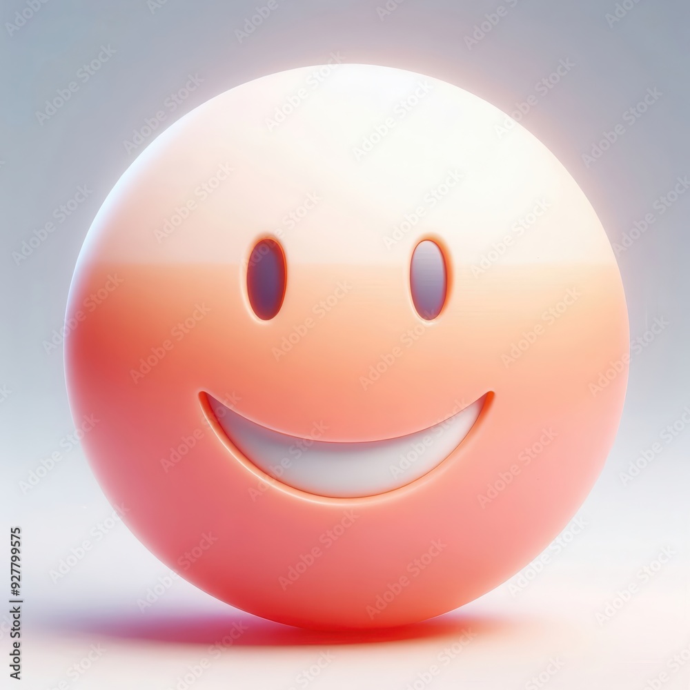 Fototapeta premium A cheerful and vibrant smiley face icon, ideal for representing happiness, positivity, and engagement in various creative and business contexts.