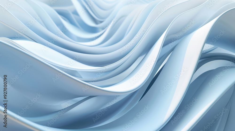 Abstract rounded lines on a light background, 3d render Abstract rounded lines on a light background, 3d render