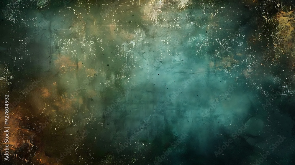 Dark grainy background green teal blue brown yellow Dark grainy background green teal blue brown yellow