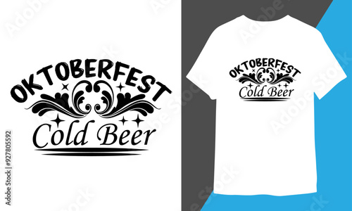 Oktoberfest Cold Beer SVG Design, T-shirt Design, Trends.