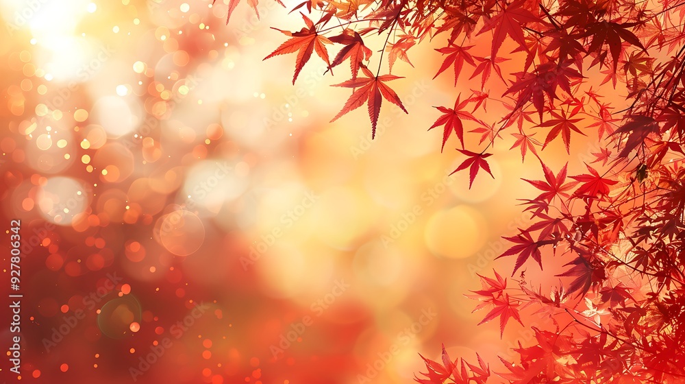 Fall autumn background with red leaves for backdrop. Fall autumn background with red leaves for backdrop.