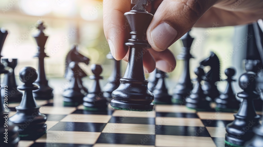 Strategic Chess Move: Black King Piece Strategic Chess Move: Black King Piece