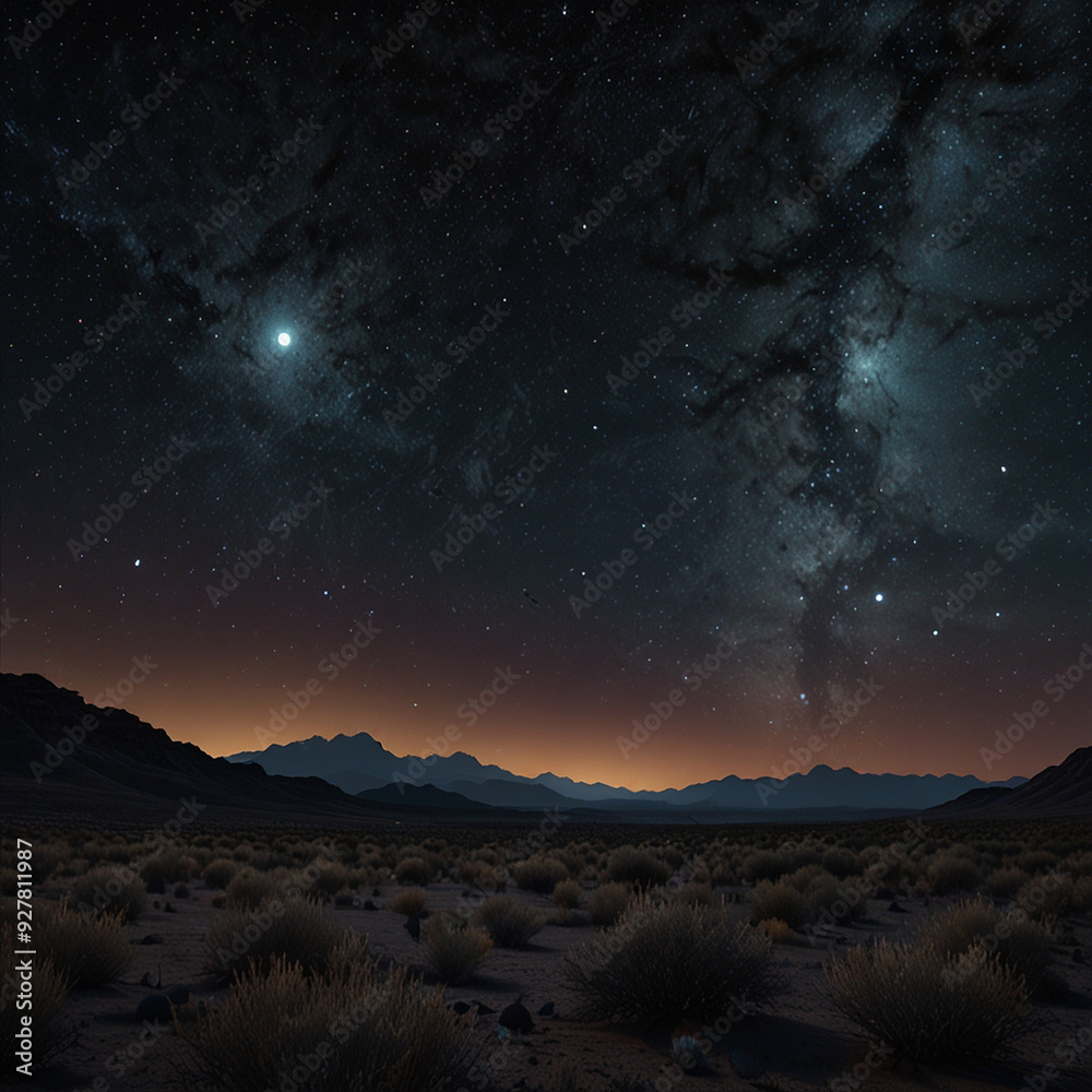 A moonlight night sky starry image A moonlight night sky starry image