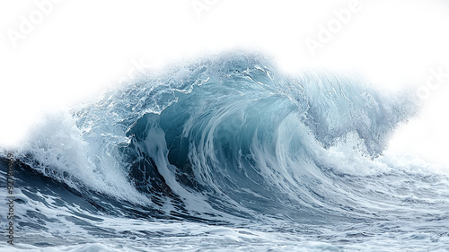 A sea wave with a transparent background