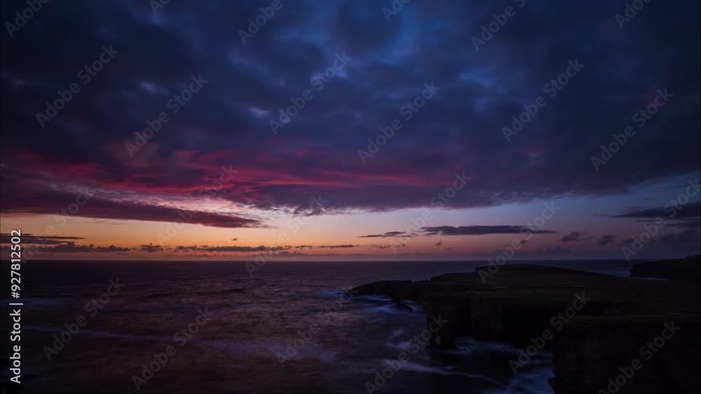 4K Sun Down at Yesnaby Stack in Sandwick Orkney. 4K Sun Down at Yesnaby Stack in Sandwick Orkney.