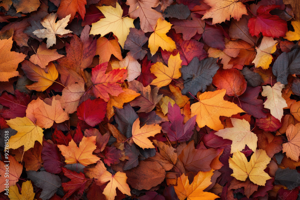 A vibrant background featuring a colorful array of autumn leaves scattered across the ground. A vibrant background featuring a colorful array of autumn leaves scattered across the ground.
