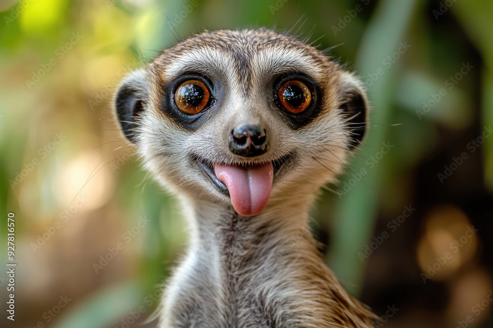 A portrait of a funny animal making a silly expression. A portrait of a funny animal making a silly expression.