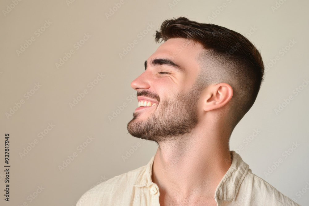 A close up of a man's face with his eyes closed A close up of a man's face with his eyes closed