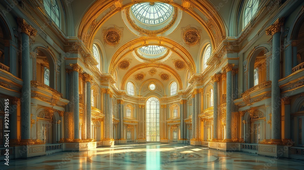 Obraz premium Golden Hall of a Grand Palace