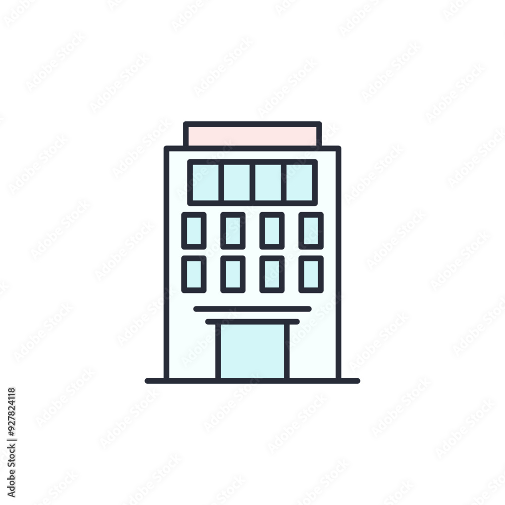 Office icon vector illustration. Office symbol isolated on white background Office icon vector illustration. Office symbol isolated on white background