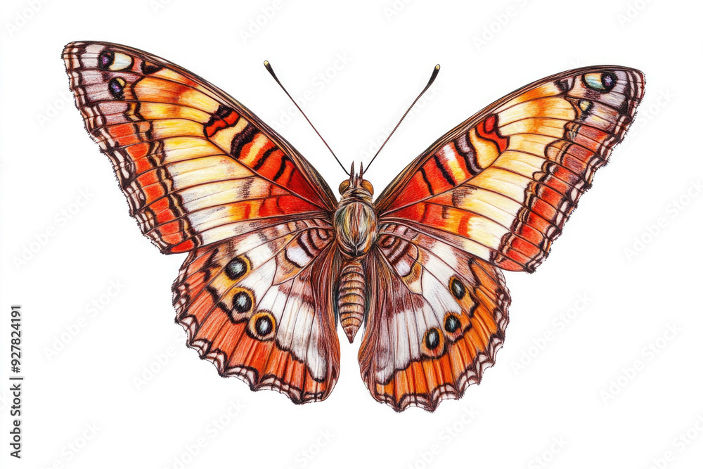 Obraz premium A beautiful butterfly in full flight, displaying its wings gracefully.
