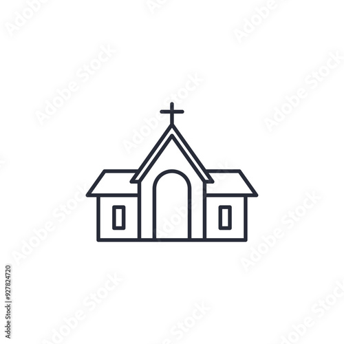 Church icon vector illustration. Church symbol isolated on white background