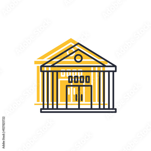 Convention Center icon vector illustration. Convention Center symbol isolated on white background