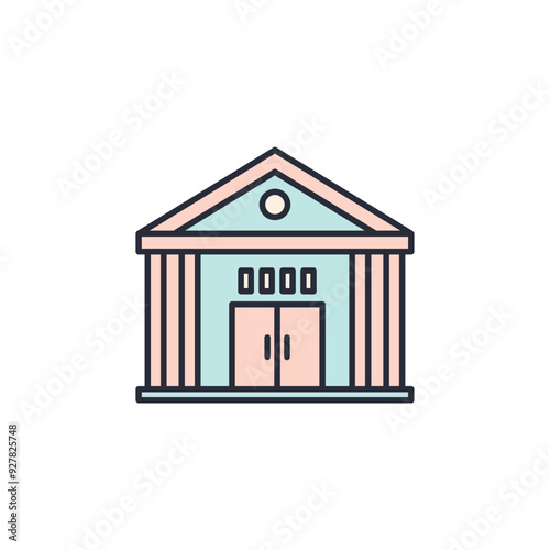 Convention Center icon vector illustration. Convention Center symbol isolated on white background