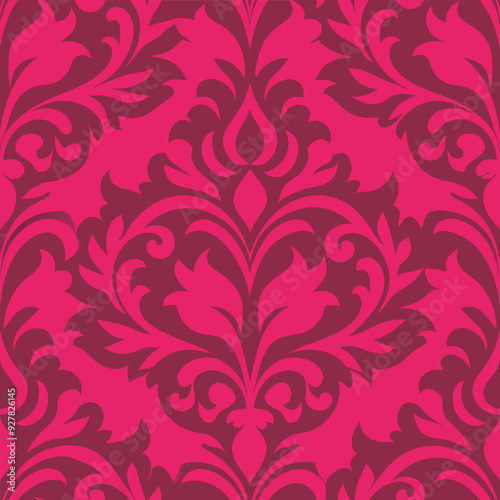 Luxury Vector Seamless Damask Pattern Elegant Ornamental Design for Wallpaper And Fabric