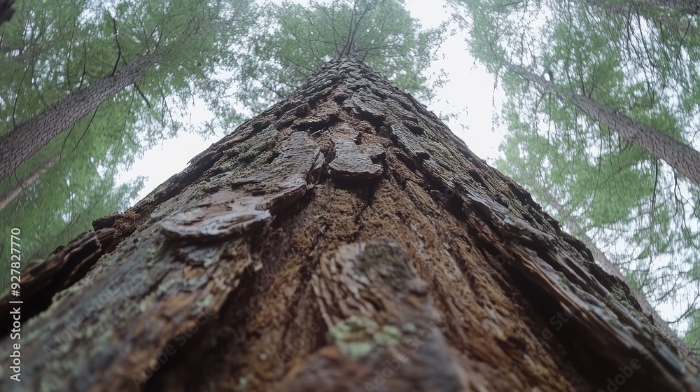 Looking Up at a Giant Tree