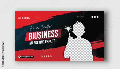  YouTube thumbnail for live workshop promotion Social media web banner and Editable Modern Video Thumbnail cover	