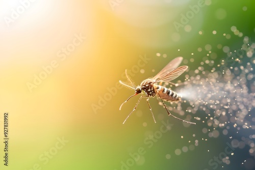 Flying mosquitoes photo