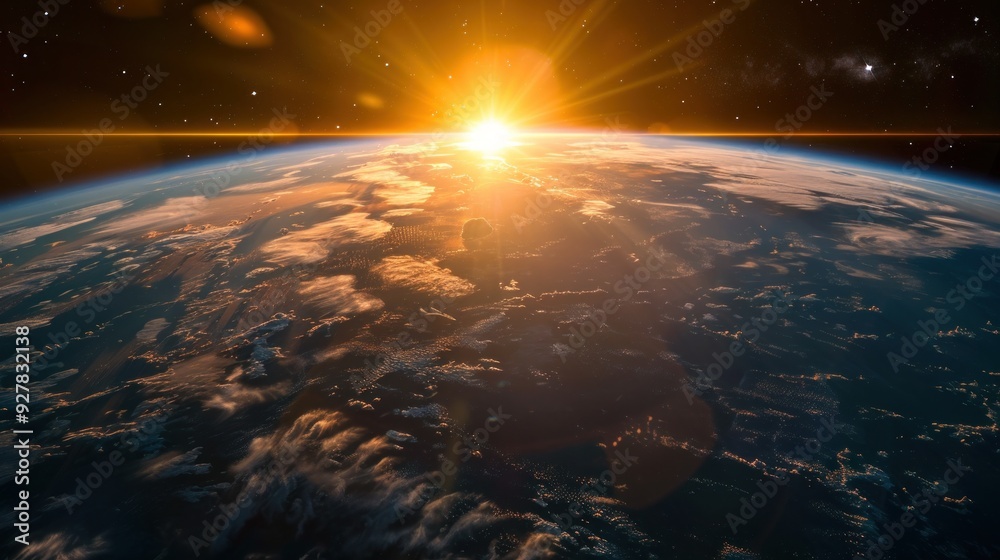 Sunrise Over Earth From Space Sunrise Over Earth From Space