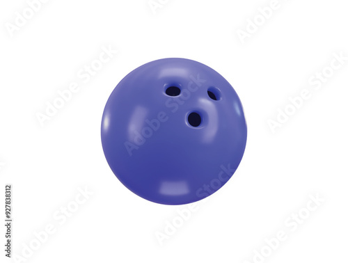 Bowling ball icon 3d rendering vector illustration