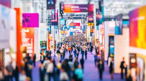 Wallpaper Mural Crowded Exhibition at Convention Center Torontodigital.ca