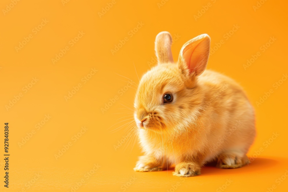 Adorable bunny with bright eyes in nature symbolizing Easter Adorable bunny with bright eyes in nature symbolizing Easter