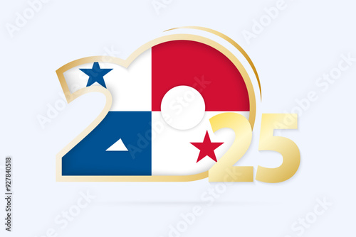 Year 2025 with Panama Flag pattern.