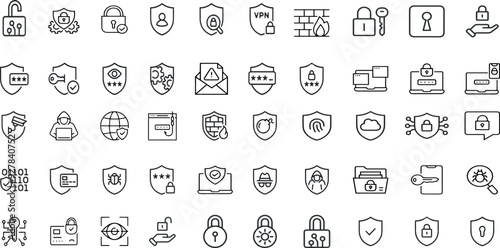 CYBER SECURITY EDITABLE ICON SET