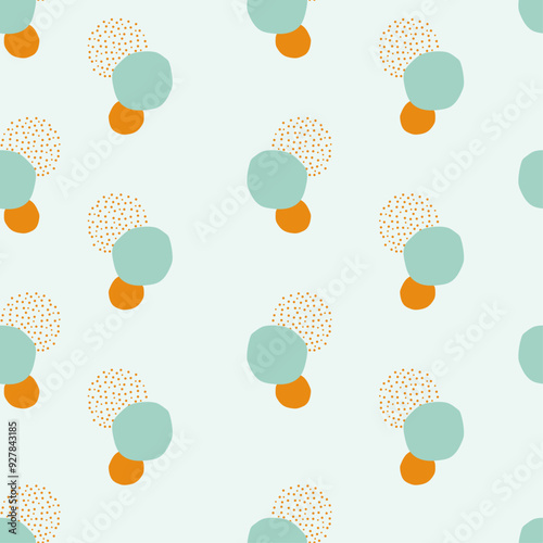 Circle dots shapes seamless pattern