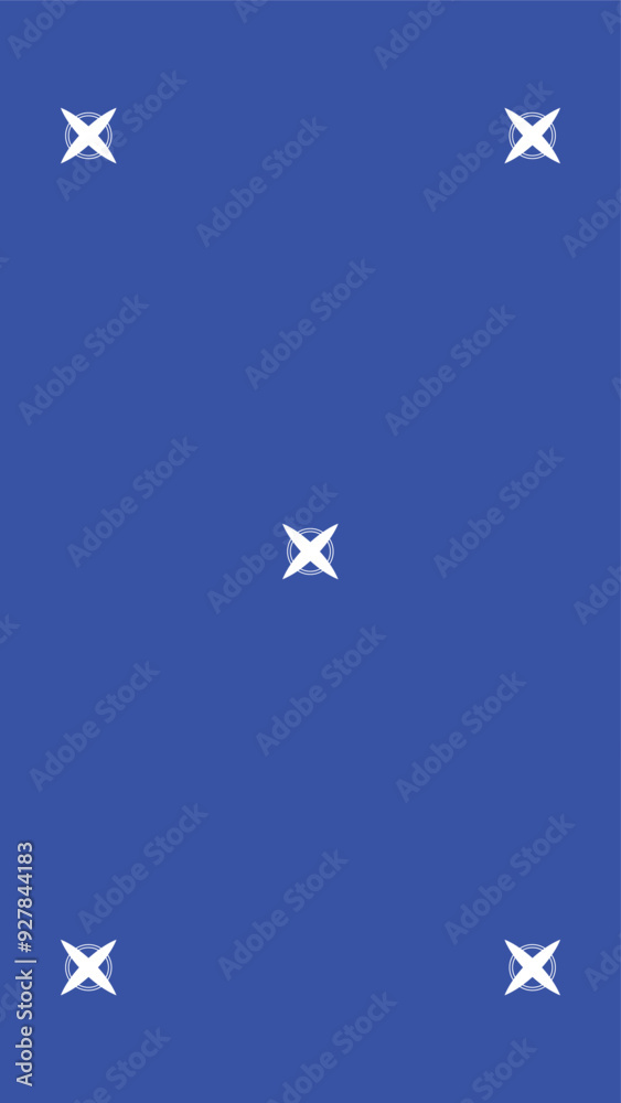 Blue screen background, VFX motion tracking markers. Blue screen backdrop template.