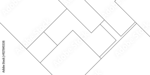Abstract industrial Design random lines black on white background.Geometric seamless minimalist pattern with straight lines design.luxury black geometric random chaotic lines.squares and triangle line