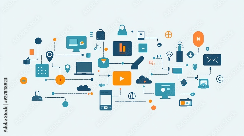 Connected Devices, Internet of Things, Network, Technology, Wireless, Digital, Communication Connected Devices, Internet of Things, Network, Technology, Wireless, Digital, Communication