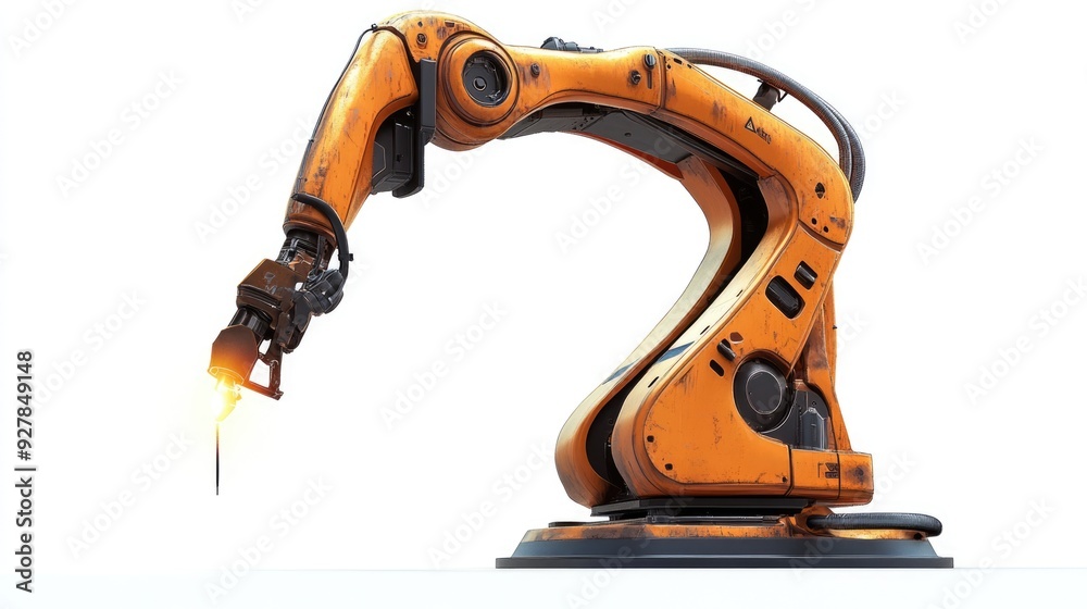 Industrial Robot Arm with Welding Torch Industrial Robot Arm with Welding Torch