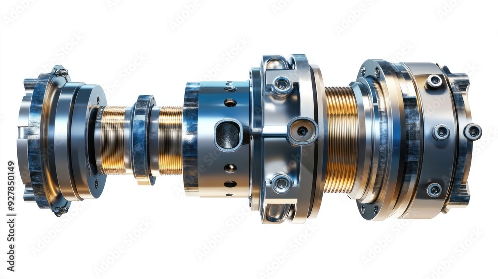 Industrial Machine Part: Metallic Gear with Precise Engineering and Shiny Surface Industrial Machine Part: Metallic Gear with Precise Engineering and Shiny Surface