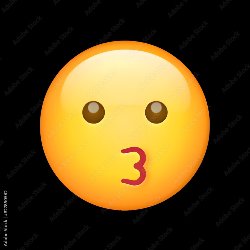 Fototapeta premium The Kissing Face Emoji 