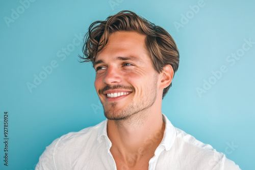 A close up of a man's face