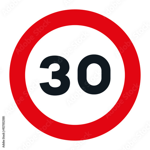 RESTRICTION SIGNS, R-301 - Maximum Speed 30 - PNG photo