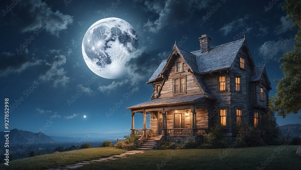 Serene Nighttime Sky Scene. Serene Nighttime Sky Scene.