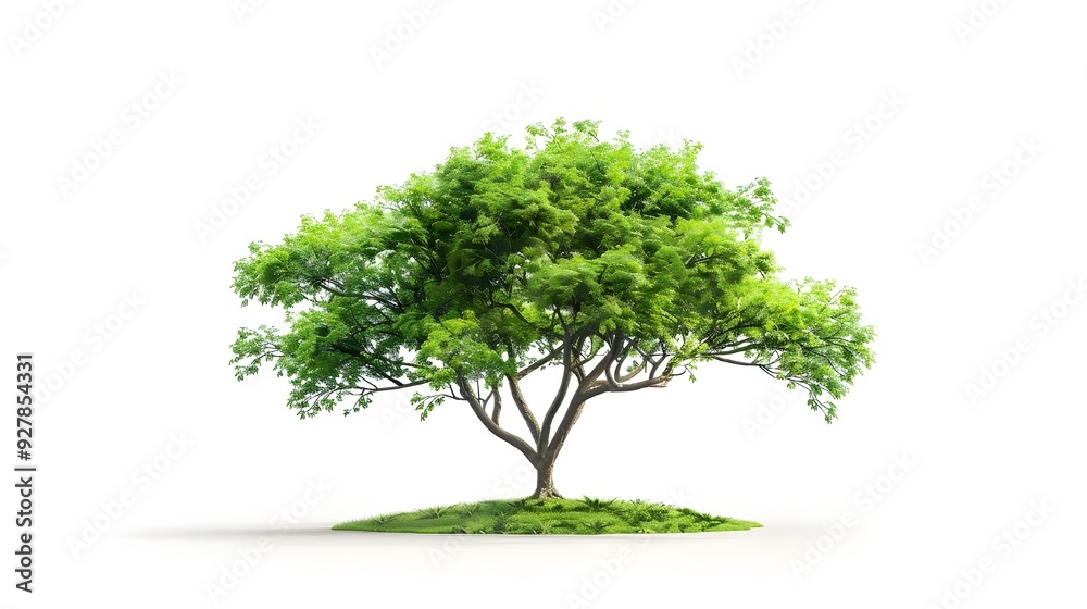 Isolated rain tree against a white backdrop. Isolated rain tree against a white backdrop.