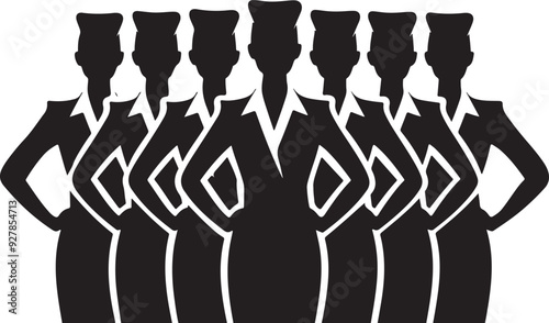 Air Hostesses Silhouette Vector Illustration