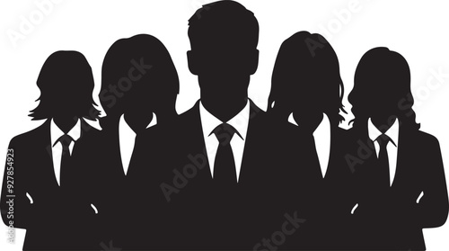 Business Lawyers Silhouette Vector Illustration