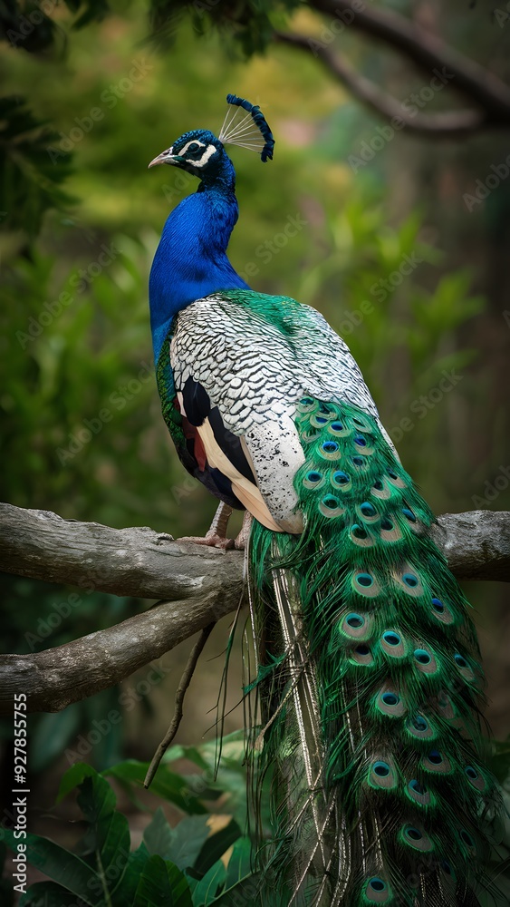 Congo Peafowl Bird Perched on a Branch in Nature, Realistic Photo, Wallpaper, Cover and Screen for Smartphone, Cell Phone, Computer, Laptop Congo Peafowl Bird Perched on a Branch in Nature, Realistic Photo, Wallpaper, Cover and Screen for Smartphone, Cell Phone, Computer, Laptop