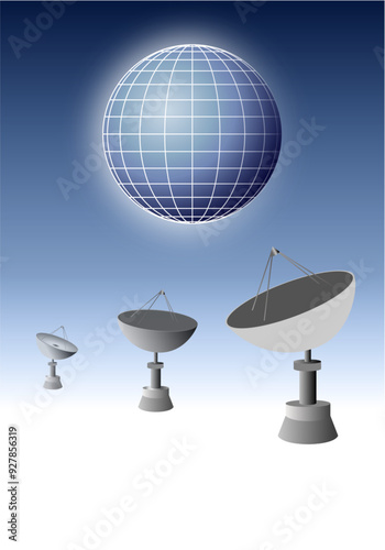 satellite radio earth observation technology vector