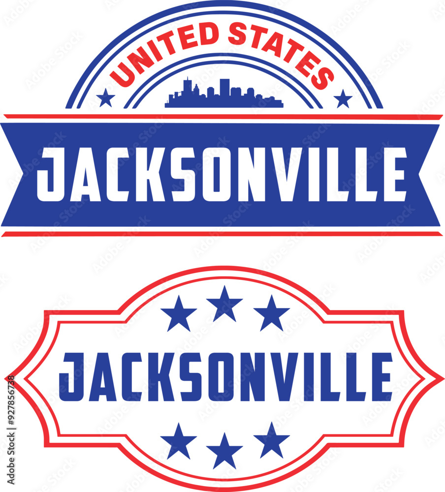 Jacksonville Florida Vector Set Jacksonville Florida Vector Set