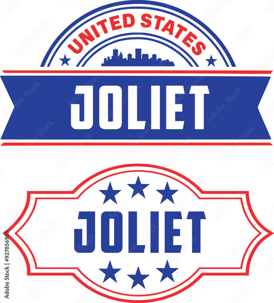 Joliet Illinois Vector Set Joliet Illinois Vector Set