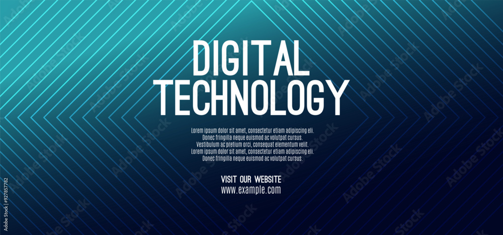 Fototapeta premium Digital technology internet network speed connection blue green background, cyber nano information, abstract communication, innovation future tech data, Ai big data lines dots, illustration vector 3d