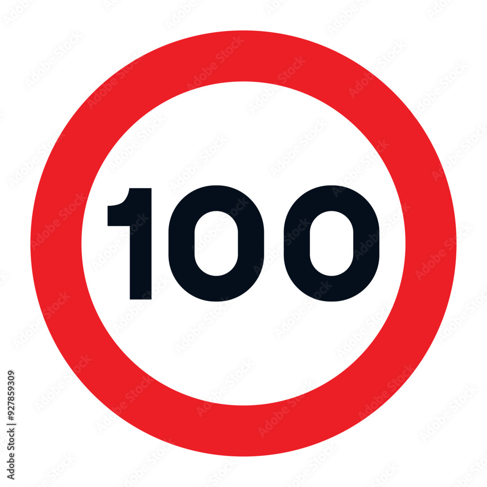 RESTRICTION SIGNS, R-301 - Maximum Speed 100 RESTRICTION SIGNS, R-301 - Maximum Speed 100