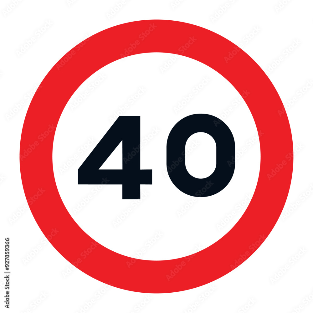 RESTRICTION SIGNS, R-301 - Maximum Speed 40 RESTRICTION SIGNS, R-301 - Maximum Speed 40